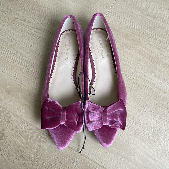 Pink velvet blow flats - Picture 2 of 5